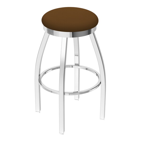 25" Swivel Counter Stool, Chrome Finish, Canter Thatch Seat